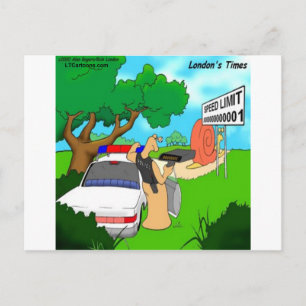 Carte Postale Slug Traffic Cop drôle