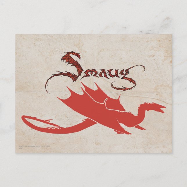 Carte Postale SMAUG™ Silhouette & Nom (Devant)