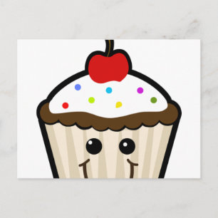 Carte Postale Smile Face Cupcake
