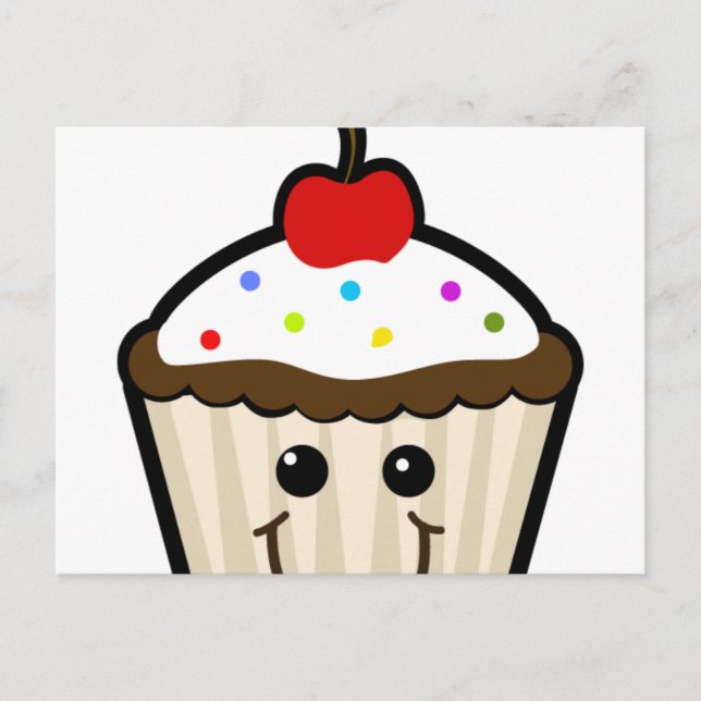 Carte Postale Smile Face Cupcake (Devant)
