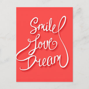 Carte Postale Smile Love Dream