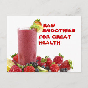 Carte Postale smoothie brut pour une bonne santé
