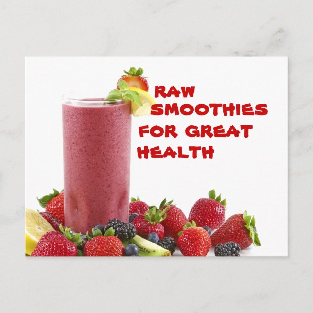 Carte Postale smoothie brut pour une bonne santé (Devant)