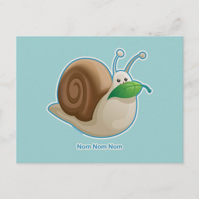 Carte Postale Snail de Kawaii (Devant)