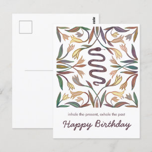 Carte Postale Snake Vines Magie Inspirationnelle Joyeux Annivers