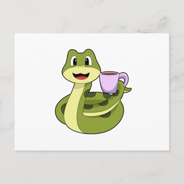 Carte Postale Snake with Cup (Devant)