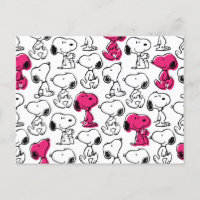 Snoopy Black & Magenta Motif