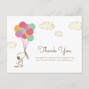 Carte Postale Snoopy et Ballons Anniversaire