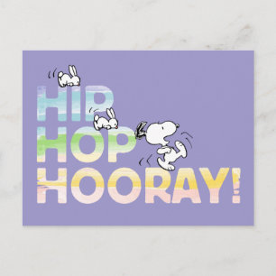 Carte Postale Snoopy Hip hop Hooray Pâques