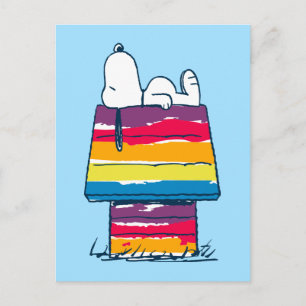 Carte Postale Snoopy   Rainbow Dog House