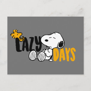 Carte Postale Snoopy & Woodstock   Journées paresseuses