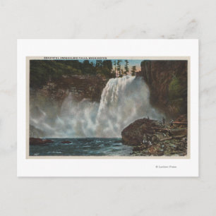 Carte Postale Snoqualmie Falls, WA - Vue des chutes au fond
