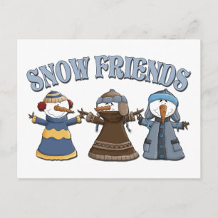 Carte Postale Snow Friends Snowmen