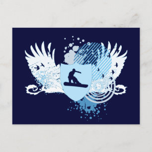 Carte Postale snowboard : hi-fi v.2 :