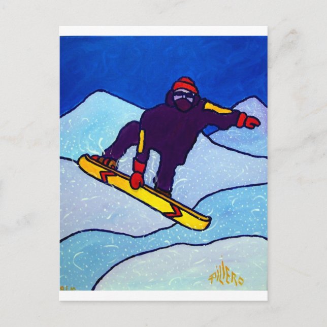 Carte Postale Snowboard par Piliero (Devant)