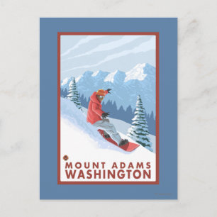 Carte Postale Snowboarder Scene - Mount Adams, Washington
