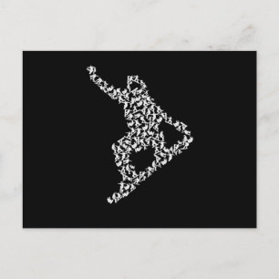Carte Postale Snowboardeur faisant du snowboard en vacances