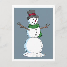 Carte Postale Snowman