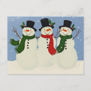Carte Postale Snowman