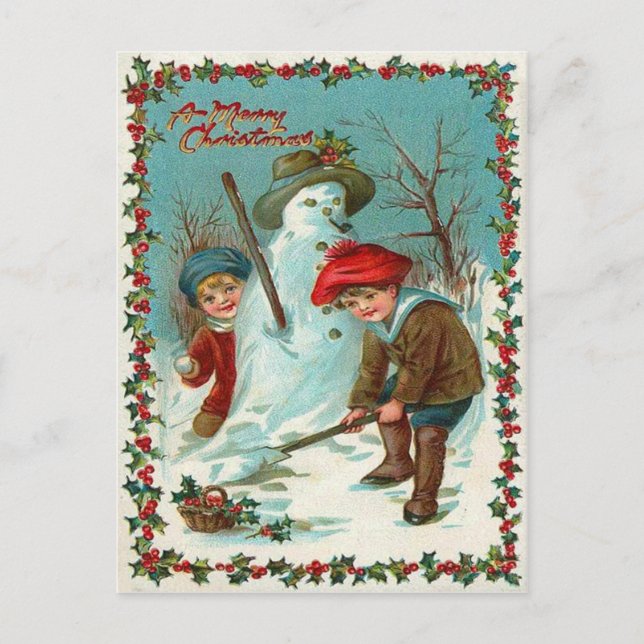 Carte Postale Snowman (Devant)