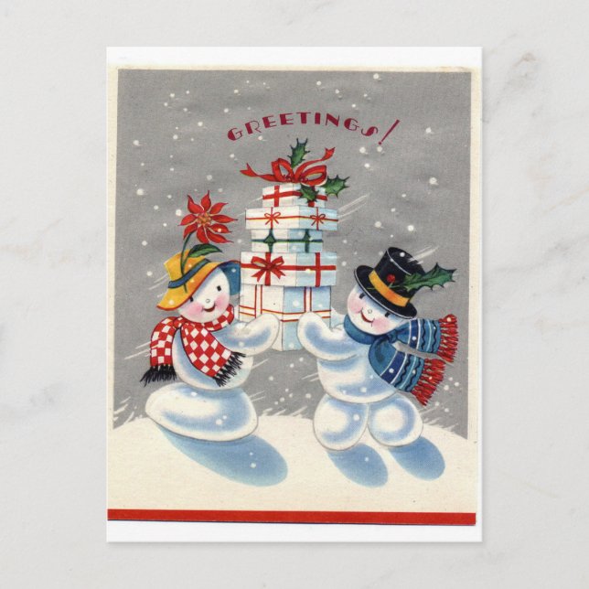 Carte Postale Snowman (Devant)