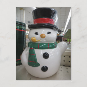 Carte Postale Snowman Avec Tuyau