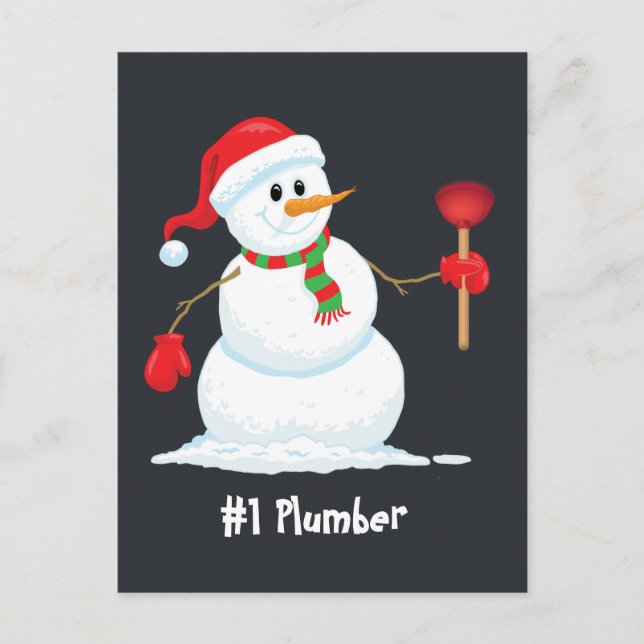Carte postale Snowman en plomberie (Devant)
