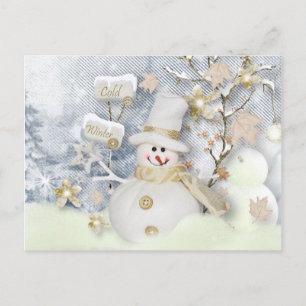 Carte Postale Snowman hiver froid