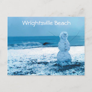Carte postale Snowman sur la plage