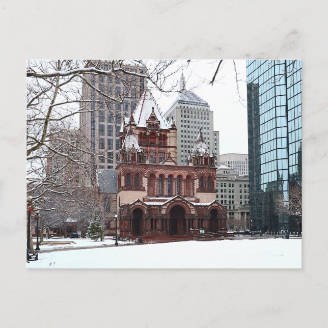 Carte postale Snowy Copley Carré Boston Massachuse (Devant)