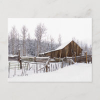 Snowy Rural Grange Scène Photo De Vous Penser