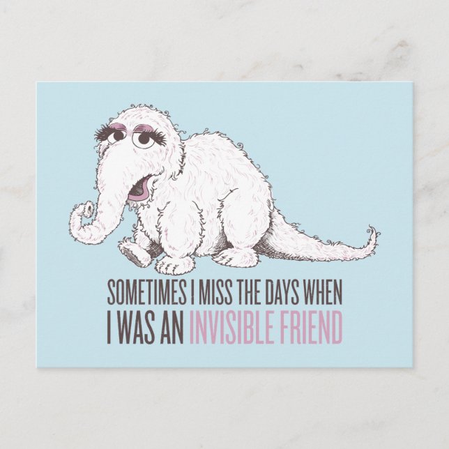 Carte Postale Snuffleupagus | Parfois, les jours me manquent (Devant)