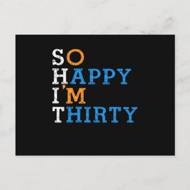 Carte Postale So Happy Im Tihrty 1990 30 e Anniversaire Cadeau (Devant)