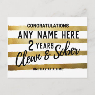 Carte Postale Sobriété personnalisée Anniversaire 12 pas sobre