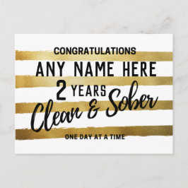 Carte Postale Sobriété personnalisée Anniversaire 12 pas sobre