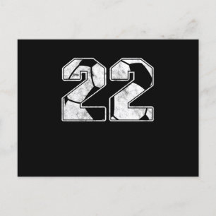 Carte Postale Soccer 22 et Anniversaire Célébration Sport Cadeau