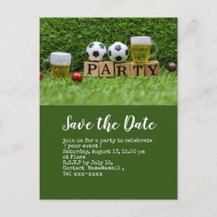 Carte Postale Soccer enregistrer la date pour Welcome Party