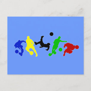 Carte Postale Soccer    joueurs de football fan de sports