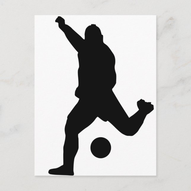 Carte Postale Soccer Kick Silhouette (Devant)