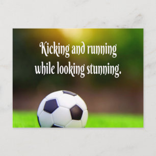 Carte Postale Soccer Motivationnel Inspirationnel Green Field