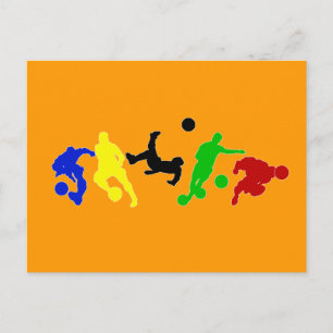 Carte Postale Soccer players   football sports fan
