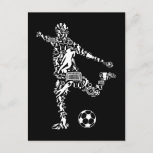 Carte Postale Soccer Symboles Scorer Soccer Joueur