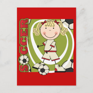 Carte Postale SOCCER - T-shirts et cadeaux Blond Girl