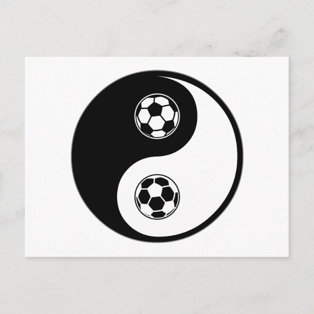 Carte Postale Soccer Yin Yang (Devant)