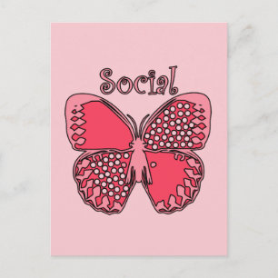 Carte Postale Social Butterfly