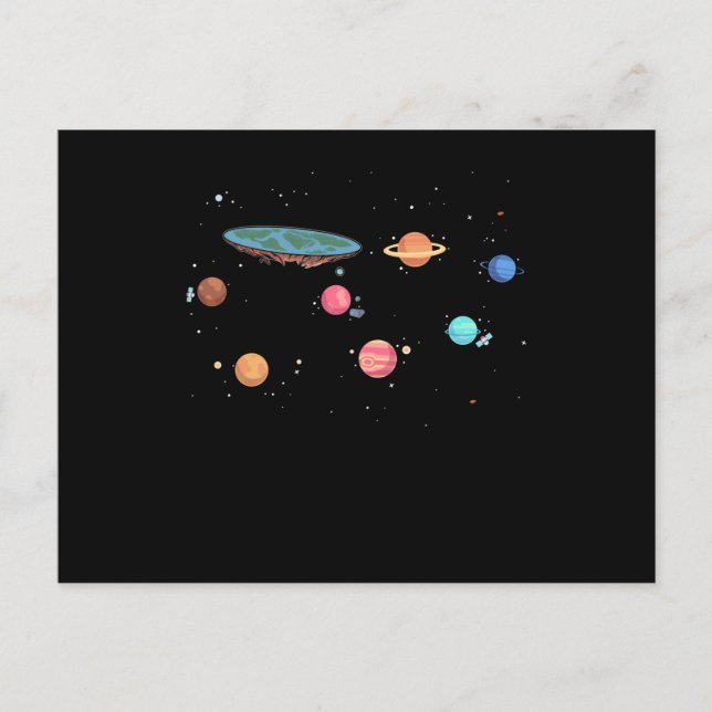 Carte Postale Société de la Terre plate (Devant)