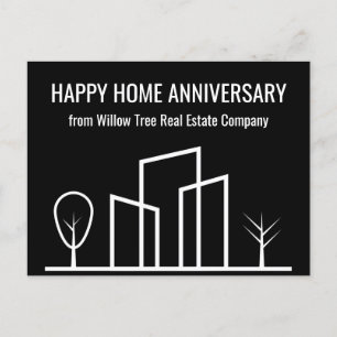 Carte Postale Société immobilière sur mesure Happy Home Annivers