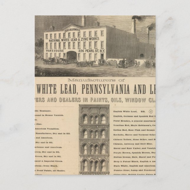 Carte Postale Société nationale de plomb et de zinc blancs (Devant)