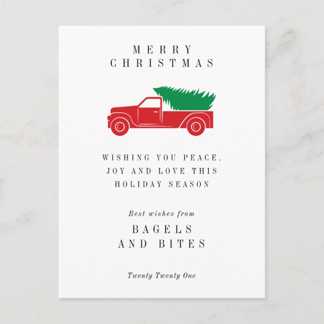 Carte Postale SOCIÉTÉ SOCIÉTÉ VACANCES | Camion Arbre de Noël (Devant)
