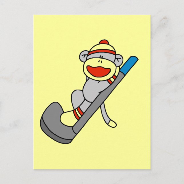 Carte Postale Sock Monkey Golf Tshirts et cadeaux (Devant)